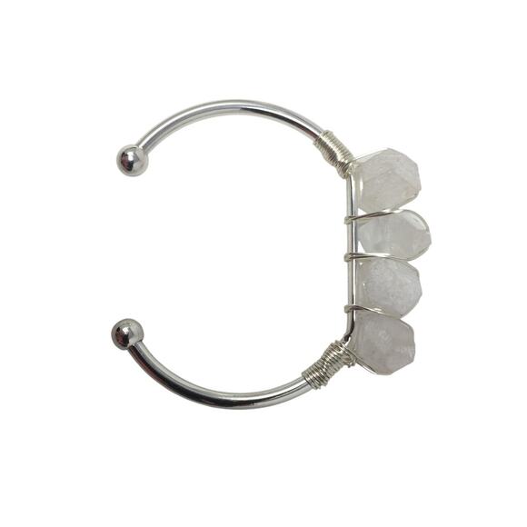 Kinsley Armelle Devi Collection Silver Quartz Bracelet - Picture 7 of 16